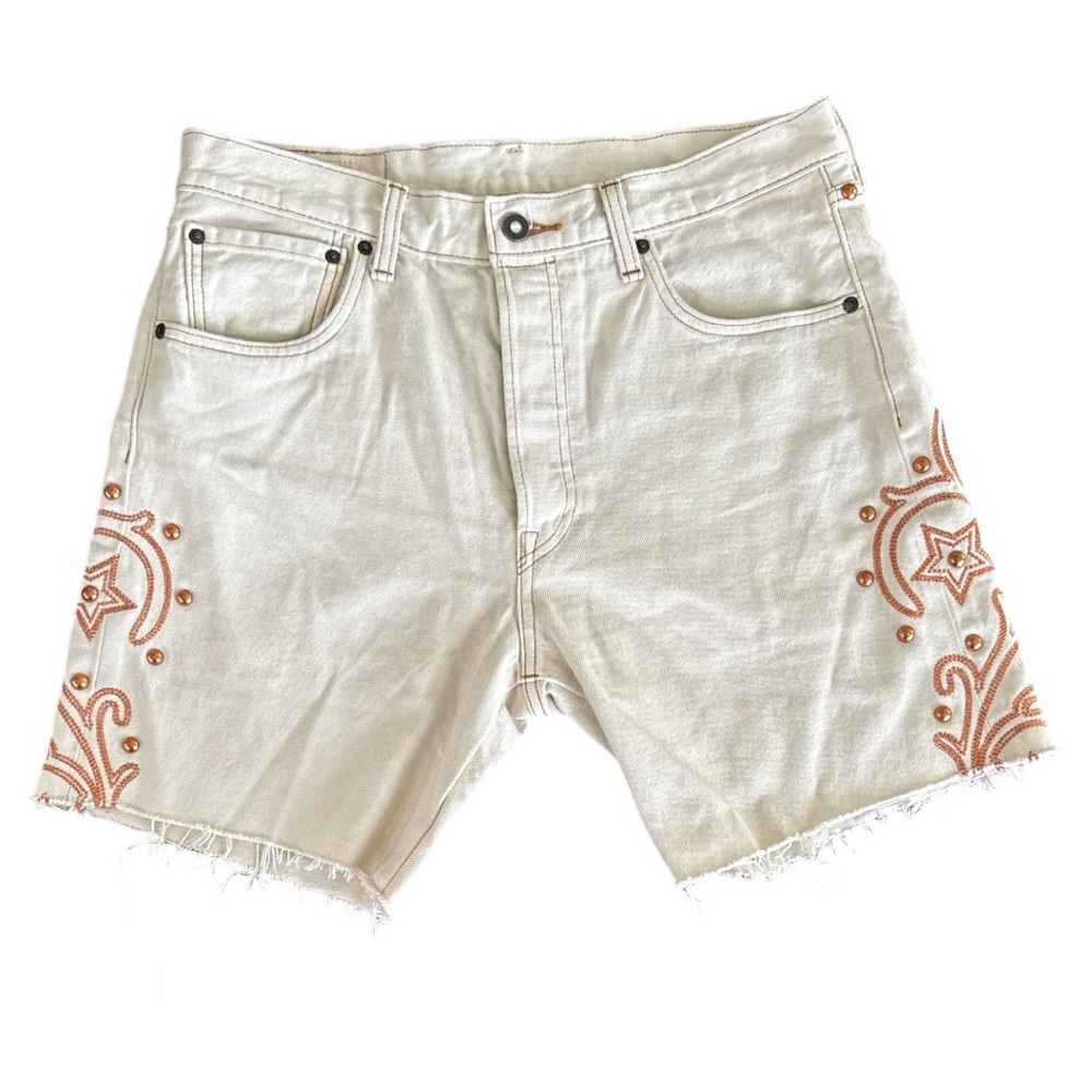 Levi's 501 '93 Cut-Off Rodeo Boots Short in Ecru Size 32 Pride Collection